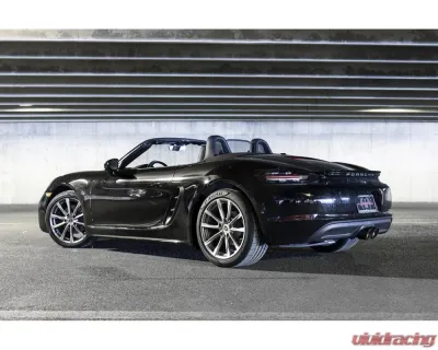 Fabspeed Maxflo True X-Pipe w/ Single Wall Brushed Stainless Steel Dual Tips Porsche 718 Boxster | Cayman 2017+ - FS.POR.718.DLTBR