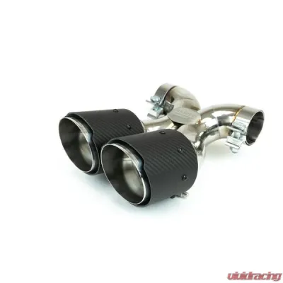 Fabspeed Maxflo True X-Pipe w/ Carbon Fiber Dual Tips Porsche 718 Boxster | Cayman 2017+ - FS.POR.718.DLTCF