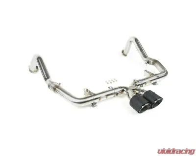 Fabspeed Maxflo with Sport Cat Package w/ Brushed Stainless Steel Tips Porsche 718 Boxster | Cayman 2017+ - FS.POR.718.MAXBR