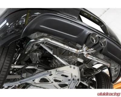 Fabspeed Maxflo with Sport Cat Package w/ Brushed Stainless Steel Tips Porsche 718 Boxster | Cayman 2017+ - FS.POR.718.MAXBR