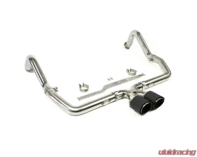 Fabspeed Maxflo Catback Exhaust System w/ Brushed Stainless Steel Tips Porsche 718 Boxster | Cayman 2017+ - FS.POR.718.SSBR