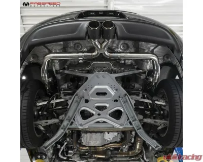 Fabspeed Maxflo Catback Exhaust System w/ Brushed Stainless Steel Tips Porsche 718 Boxster | Cayman 2017+ - FS.POR.718.SSBR