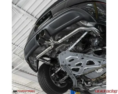 Fabspeed Maxflo Catback Exhaust System w/ Brushed Stainless Steel Tips Porsche 718 Boxster | Cayman 2017+ - FS.POR.718.SSBR
