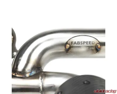 Fabspeed Lightweight Competition Exhaust System w/ Brushed Stainless Single Wall Tips Porsche 718 GT4 | GTS | Spyder (Late Model Bracket) 2020+ - FS.POR.718GT4.LCETDT