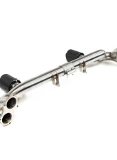 Fabspeed Lightweight Competition Exhaust System w/ Brushed Stainless Single Wall Tips Porsche 718 GT4 | GTS | Spyder (Late Model Bracket) 2020+                                     - FS.POR.718GT4.LCETDT - Image 4