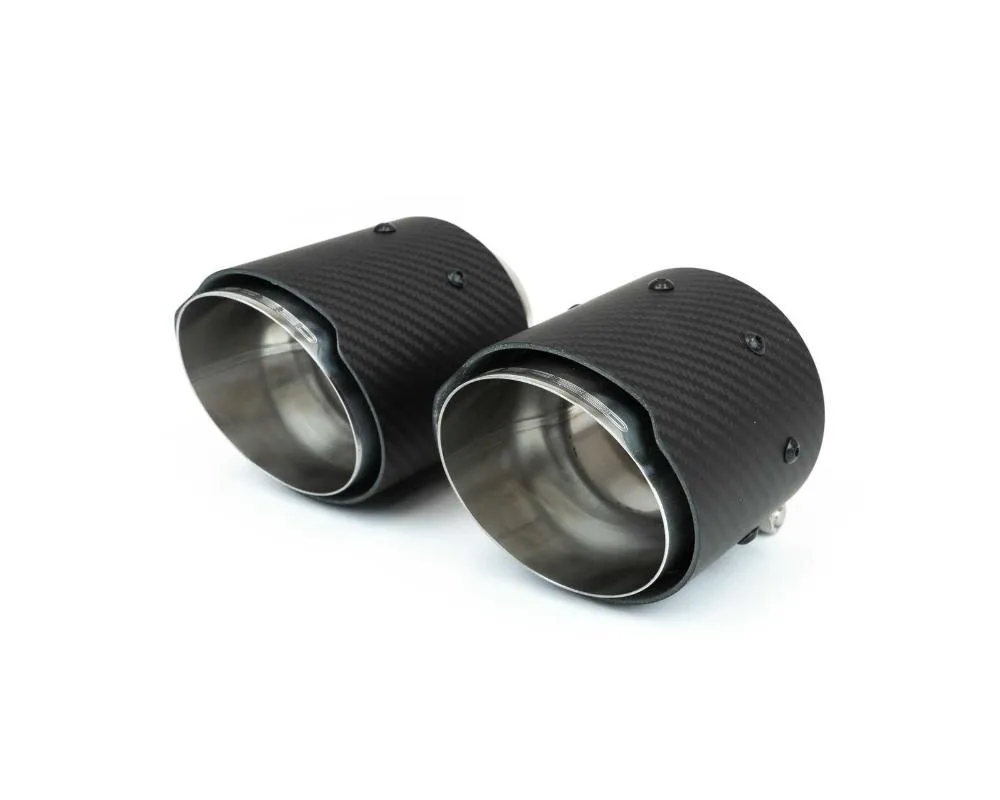 Fabspeed Carbon Fiber Deluxe Exhaust Tips Porsche 718 GT4 | GTS | Spyder 2020+ - FS.POR.718GT4.DTCF