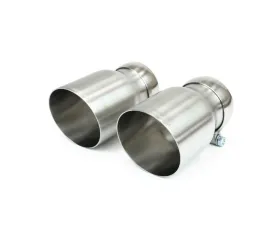 Fabspeed Brushed Stainless Single Wall Deluxe Exhaust Tips Porsche 718 GT4 | GTS | Spyder 2020+