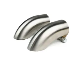 Fabspeed Brushed Stainless Turn Down Deluxe Exhaust Tips Porsche 718 GT4 | GTS | Spyder 2020+