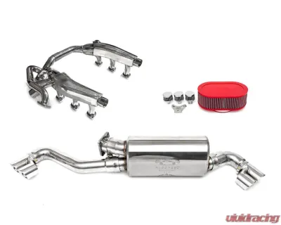 Fabspeed Sport Performance Package w/ Slantnose Oil Lines & Dual Quad Outlet Tips Porsche 911 Turbo 930 1976-1989 - FS.POR.911T.SPKGDSQ