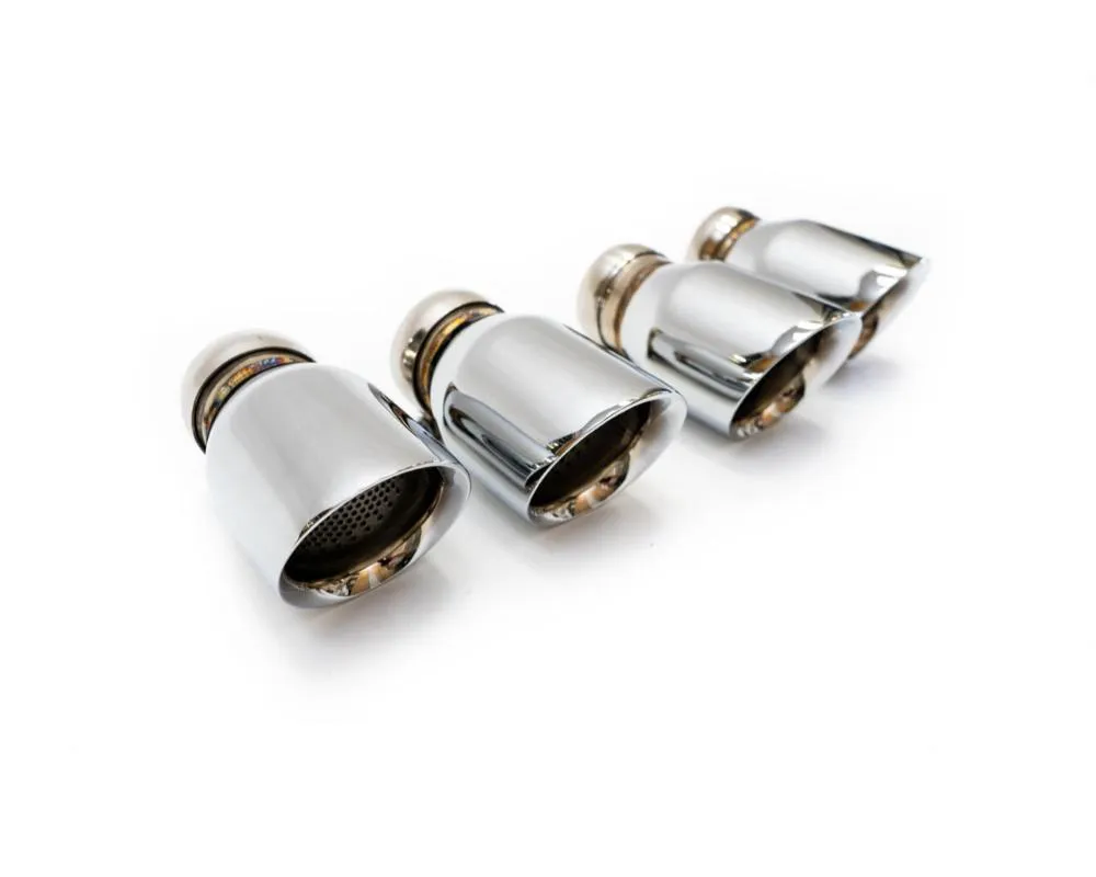 Fabspeed Polished Stainless Steel Deluxe Quad Style Tips Porsche E3 Cayenne S 2.9L Turbo 2019+ - FS.POR.E3S.DLTP
