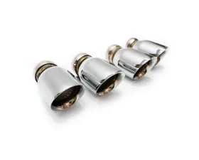 Fabspeed Polished Stainless Steel Deluxe Quad Style Tips Porsche 958.2 Cayenne Turbo | Turbo S 2015-2018