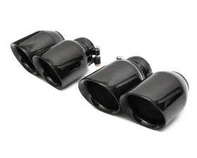 Fabspeed Satin Black Deluxe Quad Style Tips Porsche 958.2 Cayenne Turbo | Turbo S 2015-2018