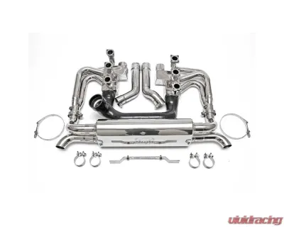 Fabspeed RSR Header Muffler Kit w/Heat Exchange & Oval Style Tips Porsche 964 Carrera 89-94 - FS.POR.964.RSRWHT