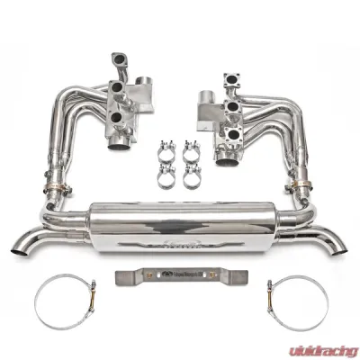 Fabspeed RSR Header Muffler Kit w/ Oval Style Tips Porsche 964 Carrera 89-94 - FS.POR.964.RSRWOHT