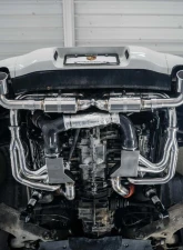Fabspeed RSR Header Muffler Kit w/Heat Exchange & Oval Style Tips Porsche 964 Carrera 89-94                                     - FS.POR.964.RSRWHT - Image 3