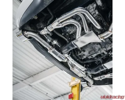 Fabspeed RSR Header Muffler Kit w/Heat Exchange & Oval Style Tips Porsche 964 Carrera 89-94 - FS.POR.964.RSRWHT