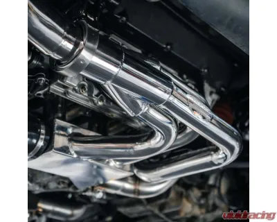 Fabspeed RSR Header Muffler Kit w/Heat Exchange & Oval Style Tips Porsche 964 Carrera 89-94 - FS.POR.964.RSRWHT