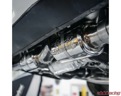 Fabspeed RSR Header Muffler Kit w/Heat Exchange & Oval Style Tips Porsche 964 Carrera 89-94 - FS.POR.964.RSRWHT