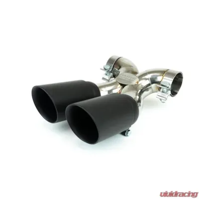 Fabspeed Maxflo True X-Pipe w/ Dual Satin Black Tips Porsche 987 Boxster | Cayman 2005-2008 - FS.POR.987.DLTB