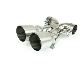 Fabspeed Maxflo True X-Pipe w/ Dual Single Wall Brushed Stainless Steel Tips Porsche 987 Boxster | Cayman 2005-2008