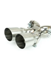 Fabspeed Maxflo True X-Pipe w/ Dual Single Wall Brushed Stainless Steel Tips Porsche 987 Boxster | Cayman 2005-2008                                     - FS.POR.987.DLTBR - Image 6