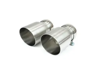Fabspeed Brushed Stainless Single Wall Deluxe Dual Style Tips Porsche 991.2 Speedster 2019-2020