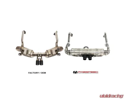 Fabspeed Valvetronic GT3 Muffler Conversion Kit w/ Re-Use OEM Tips Porsche 981 Cayman GT4 | Spyder 2015-2016 - FS.POR.981GT4.GT3CK