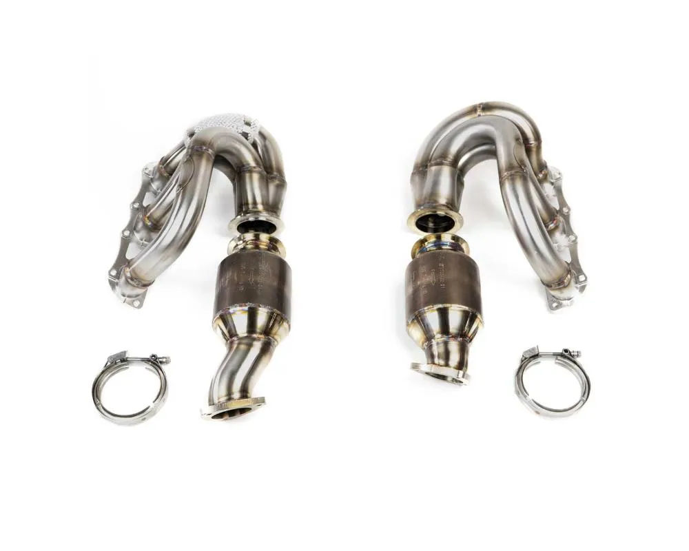 Fabspeed RENNKRAFT Sport Cats & Cat Bypass Modular Headers with HJS Catalytic Converters Porsche 981 Boxster Spyder | Cayman GT4 2015-2016 - FS.POR.981GT4.MH.SCCB