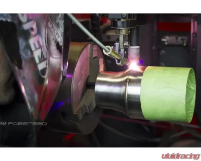 Fabspeed Single-Wall Tips w/ Polished Stainless Steel Tips Porsche 981 Cayman GT4 2015-2016 - FS.POR.981GT4.SWTP