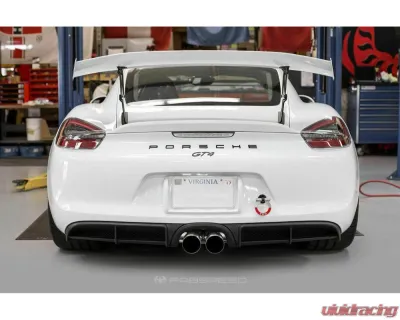 Fabspeed Single-Wall Tips w/ Polished Stainless Steel Tips Porsche 981 Cayman GT4 2015-2016 - FS.POR.981GT4.SWTP