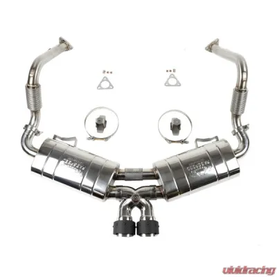 Fabspeed Maxflo Performance Race Cat Bypass Exhaust System w/ Carbon Fiber Tips Porsche 986 Boxster 1997-1999 - FS.POR.9861.MAXRC