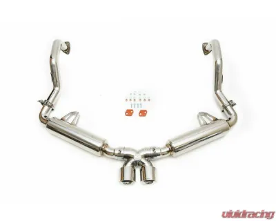 Fabspeed Supercup Race Exhaust System w/ Satin Black Tips Porsche 987 Boxster | Cayman 2005-2008 - FS.POR.987.SCUPB
