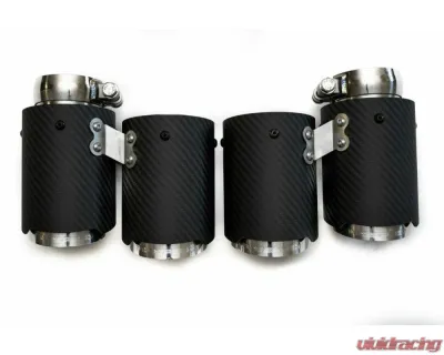 Fabspeed Carbon Fiber Deluxe Quad-Style Tips (PSE | Carrera S) Porsche 991 Carrera 2012-2016 - FS.POR.991.QDTDC