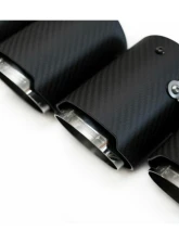 Fabspeed Carbon Fiber Deluxe Quad-Style Tips (PSE | Carrera S) Porsche 991 Carrera 2012-2016                                     - FS.POR.991.QDTDC - Image 2