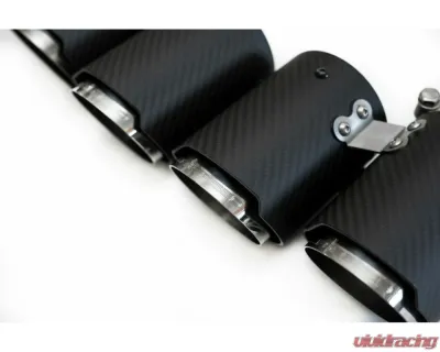 Fabspeed Carbon Fiber Deluxe Quad-Style Tips (PSE | Carrera S) Porsche 991 Carrera 2012-2016 - FS.POR.991.QDTDC