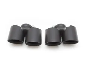 Fabspeed Satin Black Deluxe Quad Style Tips Porsche 997 Carrera 3.6L 2005-2008