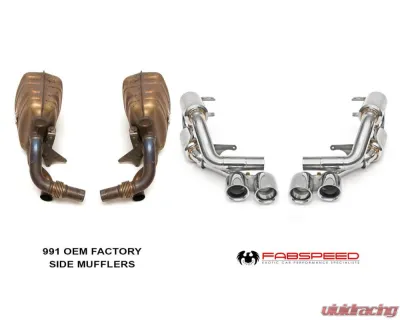 Fabspeed Supercup Exhaust System w/ Satin Black Tips Porsche 991 Carrera 2012-2016 - FS.POR.991.SCUP34B