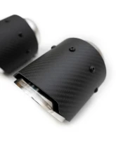 Fabspeed Carbon Fiber Deluxe Dual Style Tips (For PSE) Porsche 991.2 Carrera 2017-2019                                     - FS.POR.9912.PSEDLTCF - Image 2