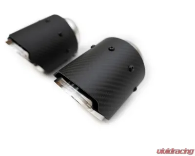 Fabspeed Carbon Fiber Deluxe Dual Style Tips (For PSE) Porsche 991.2 Carrera 2017-2019 - FS.POR.9912.PSEDLTCF