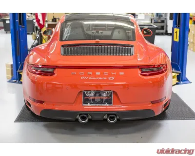 Fabspeed Carbon Fiber Deluxe Dual Style Tips (For PSE) Porsche 991.2 Carrera 2017-2019 - FS.POR.9912.PSEDLTCF