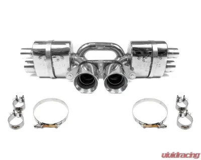 Fabspeed Center Mini Maxflo Performance Exhaust System w/ Satin Black Tips Porsche 991.2 GT3 | GT3 RS 2017+ - FS.POR.9912GT3.CMAXB