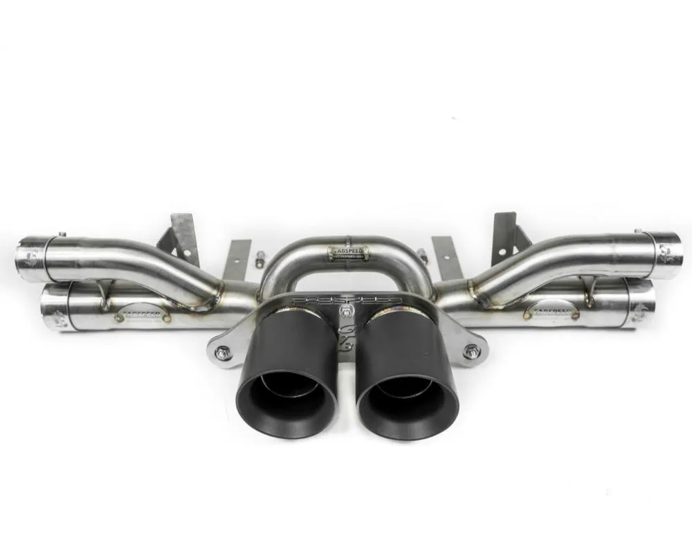 Fabspeed Center Muffler Bypass Pipe w/ Satin Black Tips Porsche 991.2 GT3 | GT3 RS 2017-2019 - FS.POR.9912GT3.CMBB