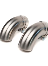 Fabspeed Brushed Stainless Turn Down Deluxe Dual Style Tips Porsche 991.2 Speedster 2019-2020                                     - FS.POR.9912SPEED.DTT - Image 2