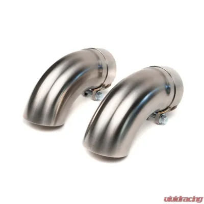 Fabspeed Brushed Stainless Turn Down Deluxe Dual Style Tips Porsche 991.2 Speedster 2019-2020 - FS.POR.9912SPEED.DTT