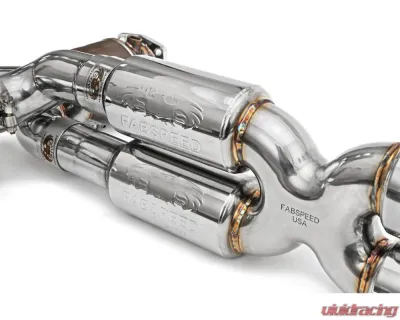 Fabspeed Street Supersport X-Pipe Exhaust System w/ Polished Quad Tips Porsche 991.2 Turbo | Turbo S 2017-2020 - FS.POR.9912T.SSSXQ