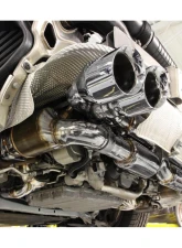 Fabspeed Street Supersport X-Pipe Exhaust System w/ Polished Quad Tips Porsche 991.2 Turbo | Turbo S 2017-2020                                     - FS.POR.9912T.SSSXQ - Image 5