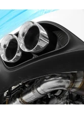 Fabspeed Race Supersport X-Pipe Exhaust System w/ Polished Stainless Steel Quad Tips Porsche 991 Turbo | Turbo S 2013-2016                                     - FS.POR.991T.SSRXQ - Image 6