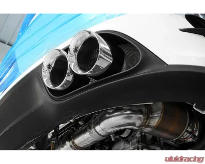 Fabspeed Race Supersport X-Pipe Exhaust System w/ Polished Stainless Steel Quad Tips Porsche 991 Turbo | Turbo S 2013-2016 - FS.POR.991T.SSRXQ