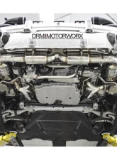 Fabspeed Race Supersport X-Pipe Exhaust System w/ Polished Stainless Steel Quad Tips Porsche 991 Turbo | Turbo S 2013-2016                                     - FS.POR.991T.SSRXQ - Image 8