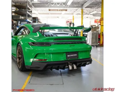 Fabspeed Deluxe Dual Style Brushed Stainless Turn Down Tips Porsche 992 GT3 | GT3 RS 2022+ - FS.POR.992GT3.DTT